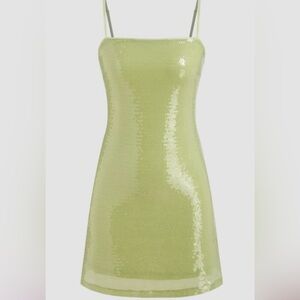 Cider Lime Sequin Mini Dress